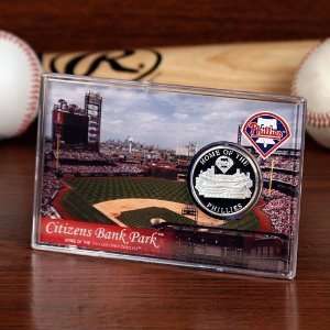   Phillies Citizens Bank Park Silver Plate Coin Card 