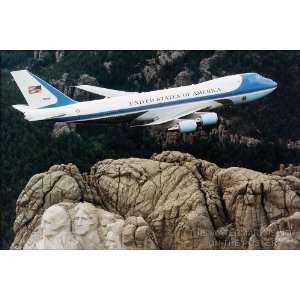  Air Force One Over Mt. Rushmore   24x36 Poster 