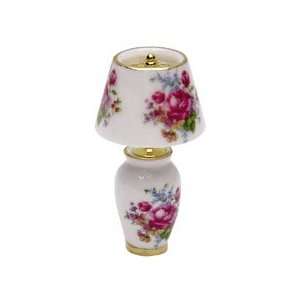 Miniature Pink Floral Table Lamp sold at Miniatures  