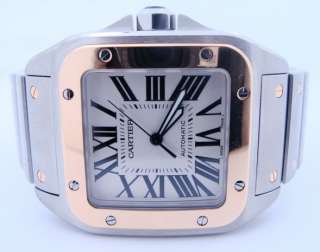 Mens CARTIER LARGE SANTOS 100 18k Gold & Stainless Automatic Watch 