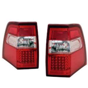  2007 2009 Ford Expedition KS LED Red/Clear Tail Lights 