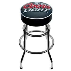  Coors Light Padded Bar Stool   White Trim Patio, Lawn 