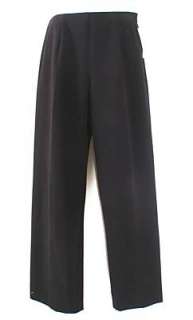 RENA ROWAN Petite Pants Size 6P Black Poly Stretch New  