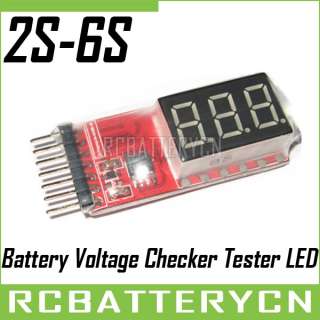 cells LED 2S 6S Checker Tester Test RC Voltage Lipo Battery Meter 