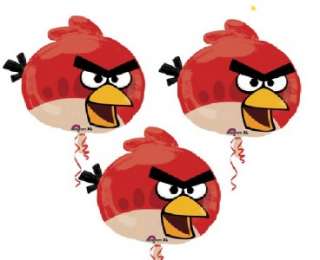 ANGRY BIRDS RED bulk pack 3   balloons birthday party supplies 