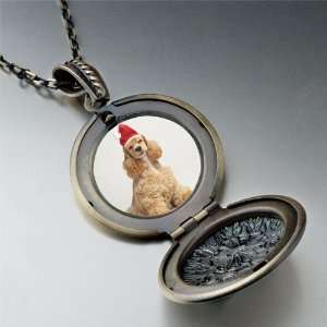  Shaggy Santa Dog Pendant Necklace Pugster Jewelry