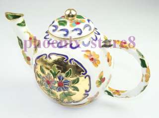 GORGEOUS VOGUE DESIGN CLOISONNE TEAPOT ORNAMENT  