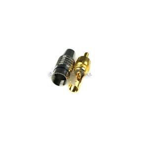 10pcs Gold RCA Plug Audio Video Locking Cable Connector  