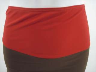 JOHN BARTLETT Brown Red Tank Top Skirt Outfit Sz 44  