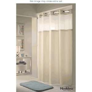 Bone Double Hookless Fabric Shower Curtain With Snap In 