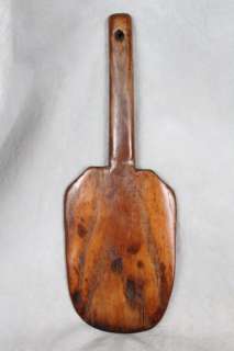 L293 LOT OF 2 ANTIQUE 19th CENTURY MAPLE AND WALNUT PADDLE AND LADLE 
