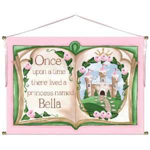  upon a time storybook princess pink r personalized wall 