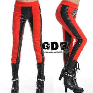 FreeShip X CYBER MANMADE LEATHER MAX BLACK SLIM PUNK LEGGINGS 201135 