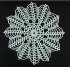 Hand Crocheted Doily 8 Inch Parakeet Color  