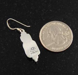 Lab Created White Opal Navajo Dangle Earrings Sterling Silver Native 