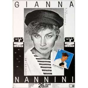 Gianna Nannini Puzzle 1984   CONCERT POSTER from GERMANY 