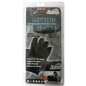  Schiek Platinum Gel Lifting Gloves with Wrap   S Sports 