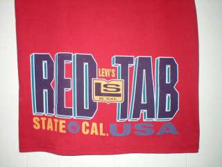 Vintage 80s LEVIS RED TAB Printed T  shirt Mens XL  