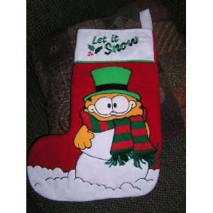   the Cat Let it Snow Christmas Stocking by Dakin 