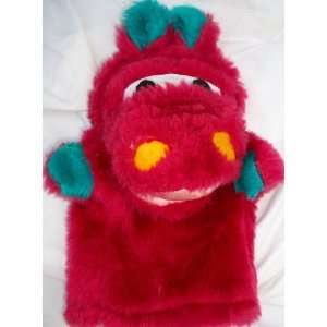  9 Plush Vintage Red Dragon Hand Puppet Doll Toy Toys 