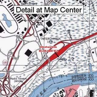 USGS Topographic Quadrangle Map   Weehawken, New Jersey (Folded 