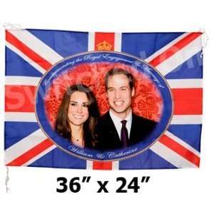  Royal Wedding Kate & William 36 Commemorative Flag 