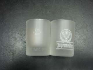 Set of two Jagermeister jager bomb frosted shot glasses  