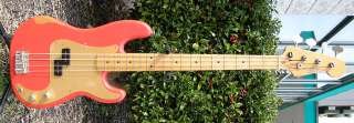 Fender Road Worn 50s Precision Bass Fiesta Red Maple Neck with Gigbag 
