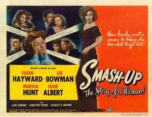 SMASH UP,47FILM NOIR FROM DOROTHY PARKER STORY,SEXY TC  