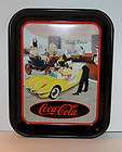 Family Drive in Coca Cola Tray issued 1995 with 1958 Corvette, Coca 