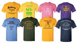 24 CUSTOM SCREEN PRINTED T SHIRTS ANY COLOR TSHIRT ONE COLOR INK 