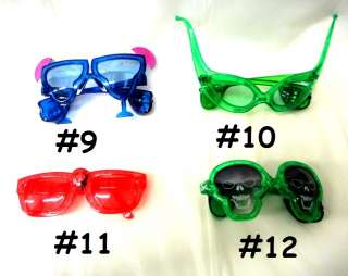 13 Designs Slotted Shutter LED Flashing Shades Light Up Glasses,US 
