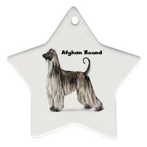  Afghan Hound Ornament (Star)