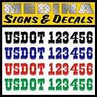   Numbers Semi Truck 2 Vinyl Lettering / Decals US DOT (Western Font