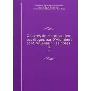 Alembert et M. Villemain, les notes . 4 Jean Le Rond d Alembert 