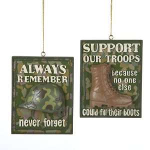  Club Pack of 12 Support Our Troops Camouflage Plaque 