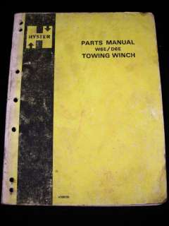   W6E D6E Towing Winch Parts Manual for D5 D6 977 Traxcavator  