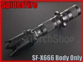   X666 Flashlight DIY Body Only Black*Parts f Surefire 6P 9P* LED Torch