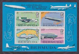 Bermuda 321a MNH 1975 Airmail Svc to Bermuda 50th SS  
