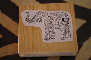 Bull ELEPHANT Zoo African Asian Rubber Craft 2 Stamp  