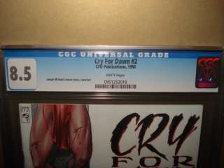 1990 CRY FOR DAWN CFD COMIC #2 CGC UNIVERSAL GRADE 8.5  