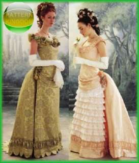 Elegant Victorian Bustle Dress/Gown Pattern 6 10  