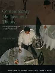 Contemporary Management Theory Controlling and Analyzing Costs in 