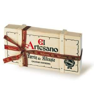 Alicante Turron Crate   Crispy Bar with Whole Almonds  