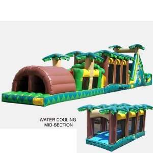  Kidwise Tropical Obstacle Bounce House with Water 