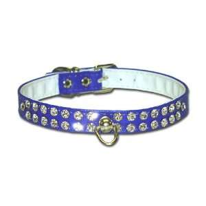   row Jeweled Collar, Color Gold/Vinyl, Size 1/2 x 14
