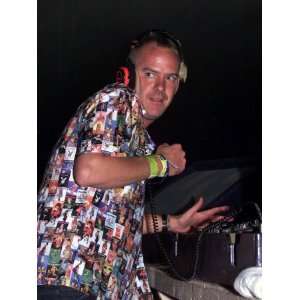 Fat Boy Slim (Norman Cook) DJs in the Dance Tent Glastonbury Festival 