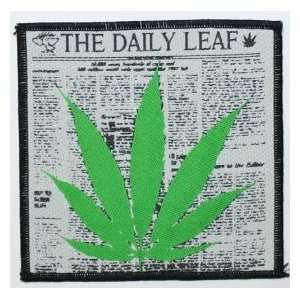  The Daily Pot Leaf Marijuana Newspaper Woven Patch m700 