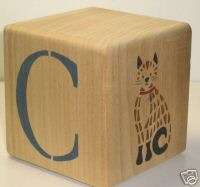 Childs ABC C Cat Alphabet Wood Block Sign Turner 88  