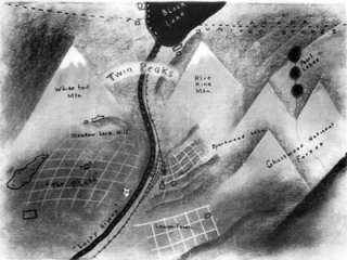 Map Of Twin Peaks by David Lynch  